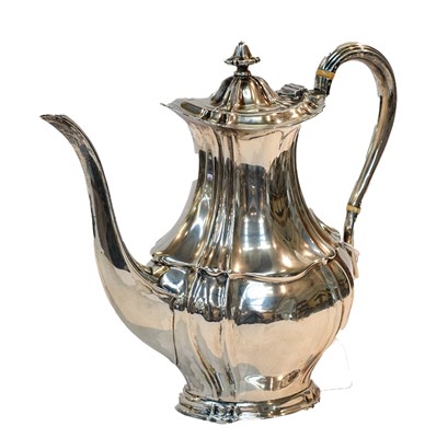 Lot 322 - A George V Silver Coffee-Pot