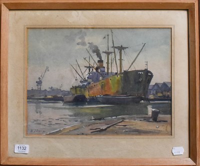 Lot 1132 - H Fleury? (20th century) A ship and other...