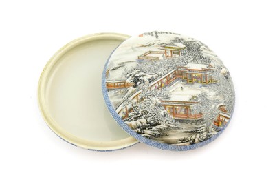 Lot 92 - ^ A Chinese Porcelain Seal Paste Box and Cover,...