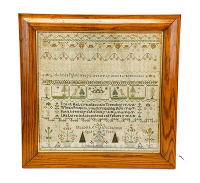 Lot 2177 - An Alphabet Sampler Worked by Elizabeth...