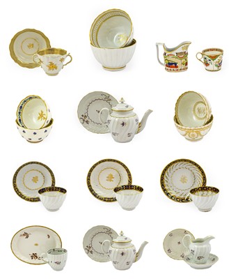 Lot 606 - A Flight Worcester Porcelain Tea Service,...