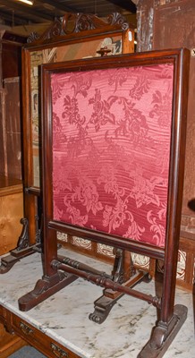 Lot 1387 - Two 19th century fire screens 60cm by 114cm...