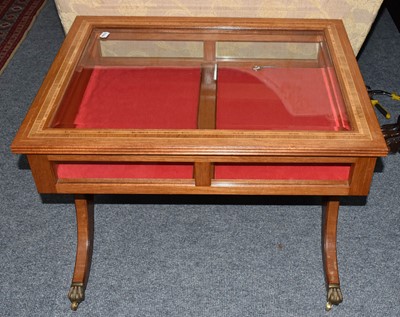 Lot 1268 - A reproduction crossbanded and inlaid mahogany...
