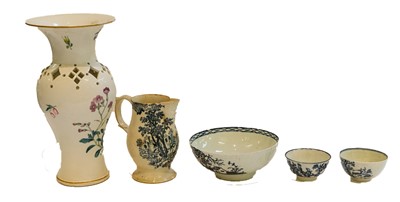 Lot 287 - A Worcester baluster shaped vase, pierced with...