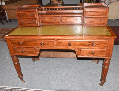 Lot 1251 - A 19th-century mahogany writing desk, the...