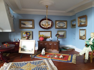 Lot 2013 - Large Modern Miniature Art Gallery Titled...