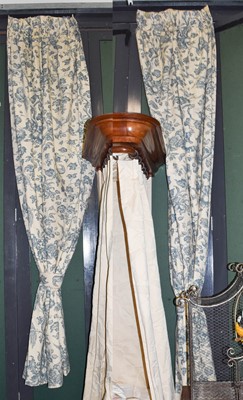 Lot 1245 - A pair of curtains lined and interlined...