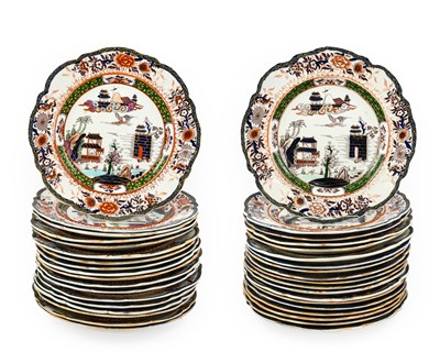 Lot 641 - A Set of Thirty-Seven Masons Ironstone Dinner...