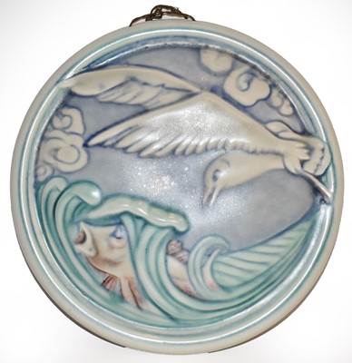 Lot 405 - A Pilkington's Royal Lancastrian circular wall...