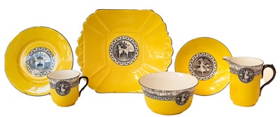 Lot 291 - A Shelley tea service pattern 2046, dancing...