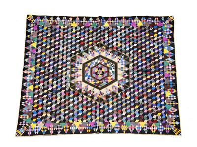 Lot 2131 - A Stunning 19th Century Silk Patchwork Bed...
