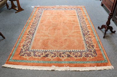 Lot 1205 - A machine made rug of modernist design, the...