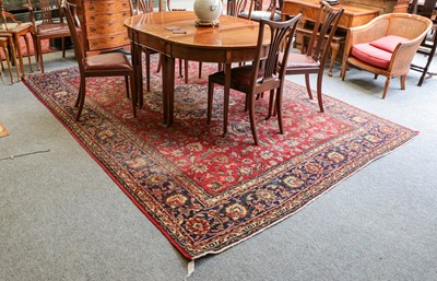 Lot 1214 - A Tabriz carpet, the raspberry field of...