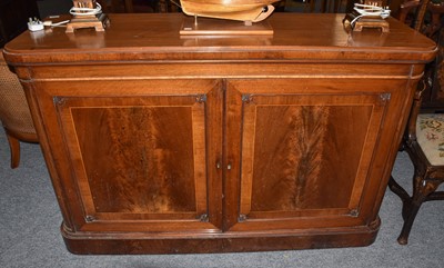 Lot 1274 - A matched pair of Victorian mahogany D shaped...