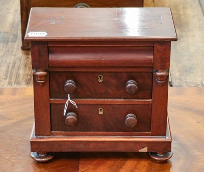 Lot 1350 - A Victorian mahogany miniature Scotch chest...