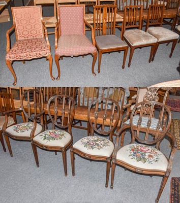 Lot 1364 - A set of Regency mahogany dining chairs, with...