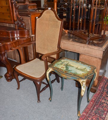 Lot 1322 - An early 20th-century mahogany framed caned...