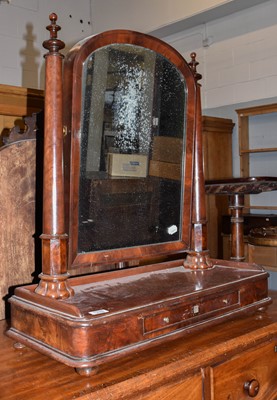 Lot 1328 - A Victorian mahogany dressing table mirror...