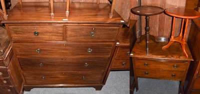 Lot 1403 - An Edwardian inlaid mahogany four height chest...