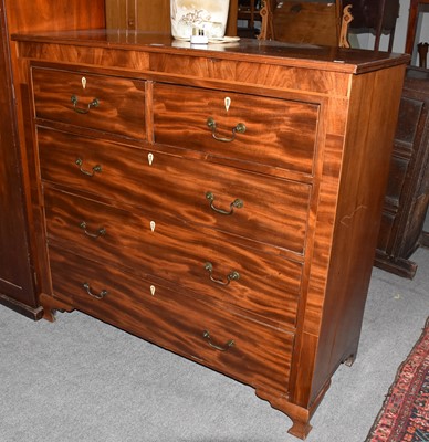 Lot 1400 - An Edwardian mahogany four height chest of...