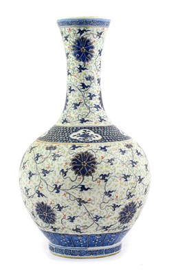 Lot 87 - A Pair of Chinese Porcelain Bottle Vases, 19th...