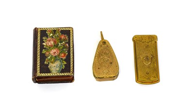 Lot 2149 - Gilt Metal Needle Case 'The Quadruple Needle...