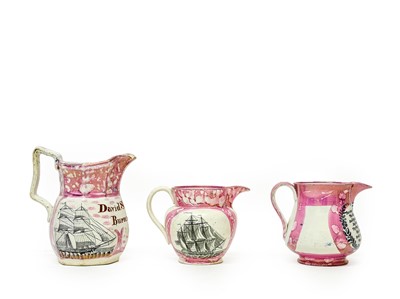 Lot 634 - A Sunderland Lustre Jug, mid 19th century, of...