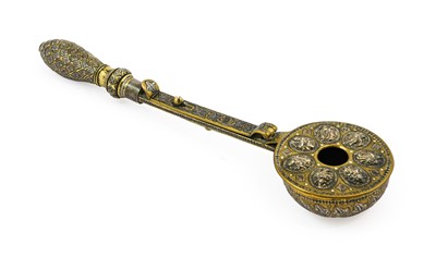Lot 681 - A Burmese Silver Inlaid Brass Incense Burner,...