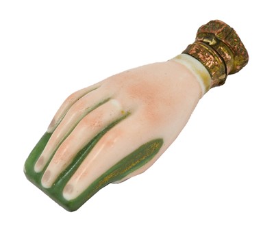 Lot 1012 - A Victorian Gilt Metal Mounted Porcelain Scent...