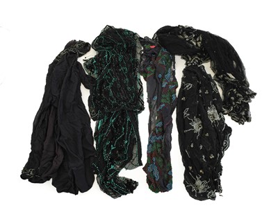 Lot 2041 - Circa 1920s Costume, comprising a black net...