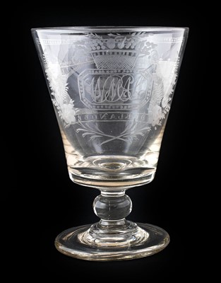 Lot 4 - ~ A "Sunderland Bridge" Rummer, circa 1820,...