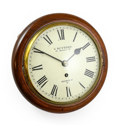 Lot 1097 - A Mahogany 8-Inch Dial Wall Timepiece, signed...