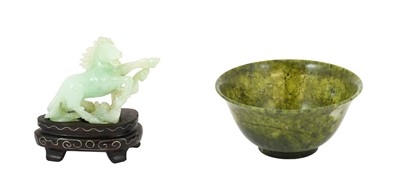 Lot 682 - A Chinese Jade-Type Figure of a Horse,...