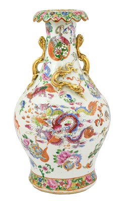 Lot 676 - A Cantonese Porcelain Vase, mid 19th century,...