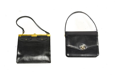 Lot 2257 - Circa 1960s Christian Dior Black Leather...