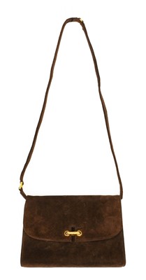 Lot 3024 - Circa 1960s Gucci Brown Suede Shoulder Bag,...
