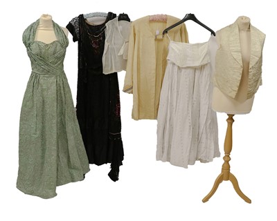 Lot 2046 - Early 20th Century Costume, comprising a cream...
