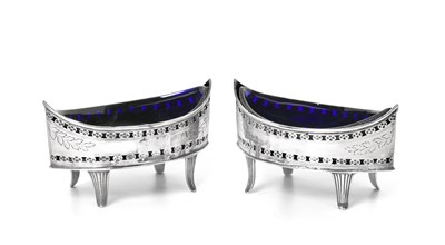 Lot 2078 - A Pair of George III Irish Silver Salt-Cellars,...