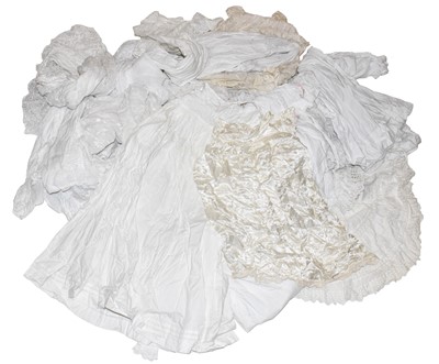 Lot 2001 - Assorted White Cotton Late 19th/Early 20th...