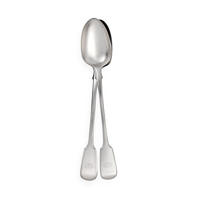Lot 2028 - A Pair of Victorian Silver Basting-Spoons