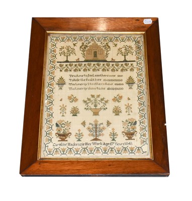 Lot 2169 - A Decorative Sampler Worked by Caroline...
