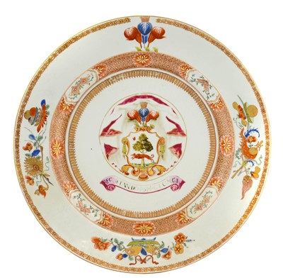 Lot 81 - ^ A Chinese Armorial Porcelain Dish, en suite...