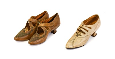 Lot 2030 - A Pair of Late 19th Century Lady's Black...