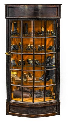 Lot 2033 - Early 20th Century Oak Bow Front Standing...