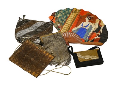 Lot 2229 - Paul Iribe Folding Paper Fan, printed with...