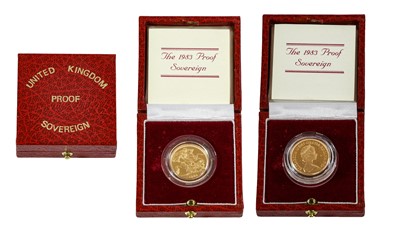 Lot 289 - ♦Elizabeth II, Proof Sovereign 1983, Machin...