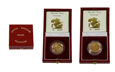 Lot 291 - ♦Elizabeth II, Proof Sovereign 1985, Maklouf...