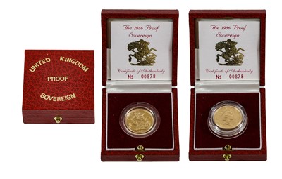 Lot 292 - ♦Elizabeth II, Proof Sovereign 1986, Maklouf...