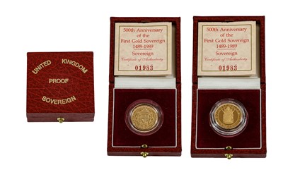 Lot 295 - ♦Elizabeth II, Proof Sovereign 1989,...
