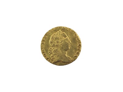 Lot 220 - ♦George III, Quarter Guinea 1762, obv....